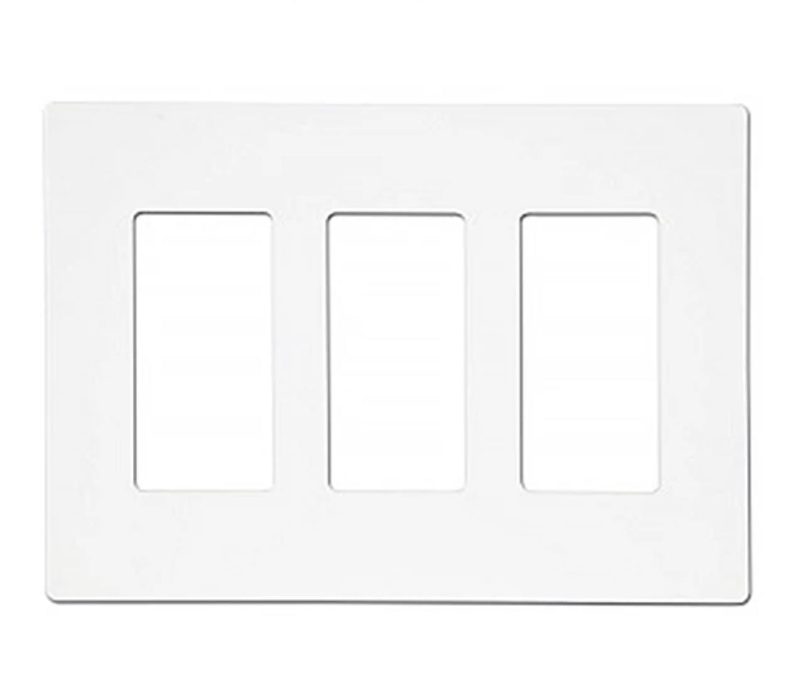 3-Gang Screwless Wall Plate