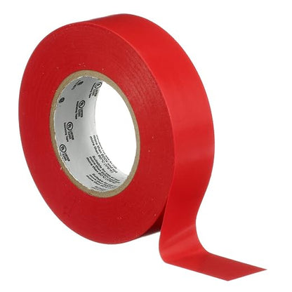 3M Temflex Multi-Purpose Vinyl Electrical Tape 165, White/Blue/Red, 3/4 in x 60 ft (19 mm x 18 m)