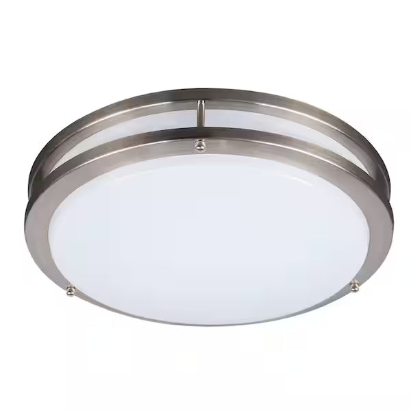 12" Double Ring Ceiling Light (Brushed Nickle)