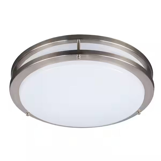 12" Double Ring Ceiling Light (Brushed Nickle)